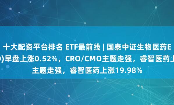 十大配资平台排名 ETF最前线 | 国泰中证生物医药ETF(512290)早盘上涨0.52%，CRO/CMO主题走强，睿智医药上涨19.98%